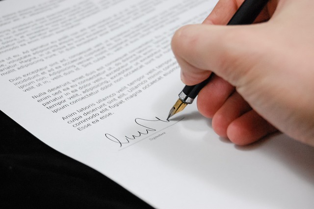 signing of documents